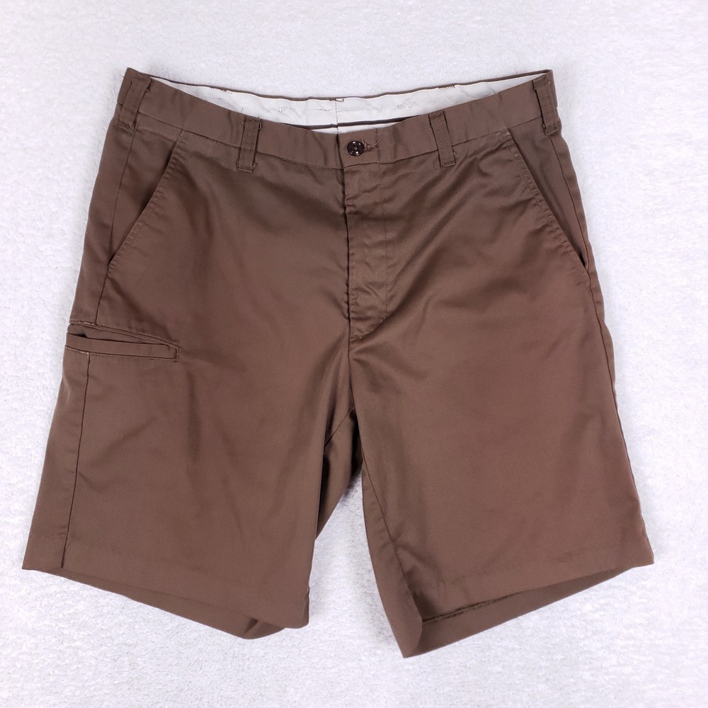 WearGuard Work Shorts Mens Brown Utility Carpenter Pocket Rugged Chino